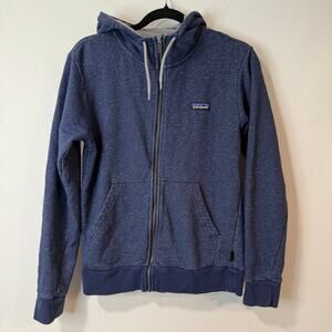 Patagonia Men's P-6 Label French Terry Full-Zip Hoody Jacket Blue XS